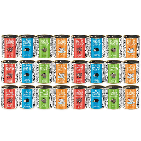 Mokra karma dla psa Natural Taste – Mix dań 24 x 800 g