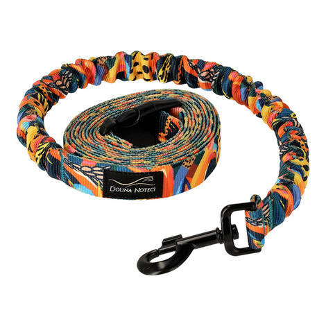 Dolina Noteci Smycz dla psa z amortyzatorem do biegania Tropikalna Przygoda 2,5 cm x 2,8 m
