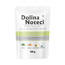 Mokra karma dla psów małych ras Dolina Noteci Premium z kaczką, szpinakiem i marchewką 100 g