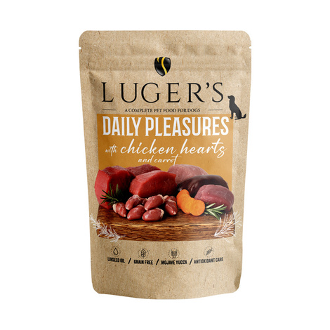Karma mokra dla psa Luger's Daily Pleasures z sercami z kurczaka i marchewką 500 g