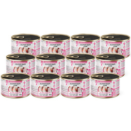 Super Rafi Mini Mokra karma dla psów małych ras z indykiem i wątróbką z królika zestaw 12 x 185 g