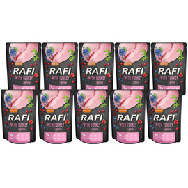 Mokra karma dla psa Rafi z indykiem zestaw 10 x 300 g