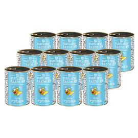 Mokra karma dla kota Natural Taste Złota Rybka danie z sardynki zestaw 12 x 400 g