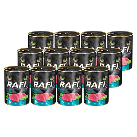Mokra karma dla kotów sterylizowanych Rafi Cat Adult z tuńczykiem zestaw 12 x 400 g
