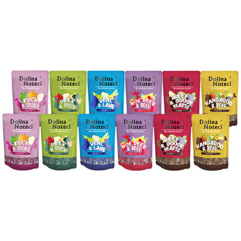 Mokra karma dla psa Dolina Noteci Superfood mix 12 x 300 g
