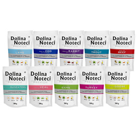 Mokra karma dla psa Dolina Noteci Premium zestaw mix smaków bez kurczaka 10 x 500 g