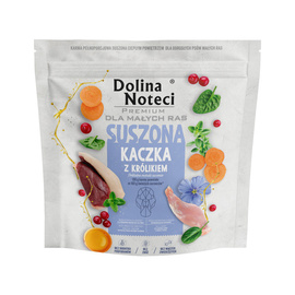 Karma suszona dla psa Dolina Noteci Premium dla dorosłych psów małych ras kaczka z królikiem 1 kg