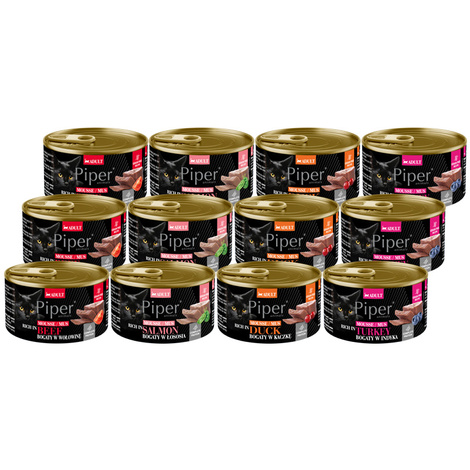 Mokra karma dla kota Piper Animals Mus mix smaków 12 x 85 g