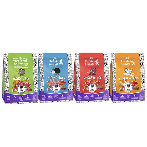 Suszona karma dla psa Natural Taste mix smaków 4 x 1 kg