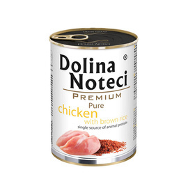 Mokra karma dla psa alergika Dolina Noteci Premium Pure bogata w kurczaka z ryżem 400 g