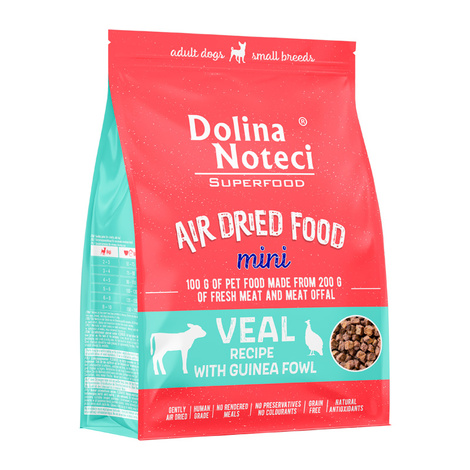 Dolina Noteci Superfood MINI danie z cielęciny z perliczką karma suszona dla psa 1 kg