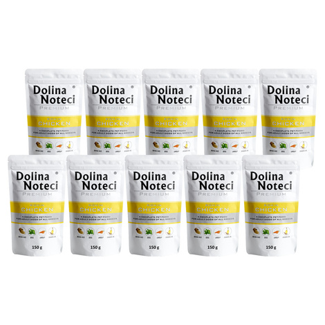 Mokra karma dla psa Dolina Noteci Premium bogata w kurczaka zestaw 10 x 150 g