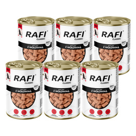 Mokra karma dla psa Rafi Classic z wołowiną zestaw 6 x 1240 g