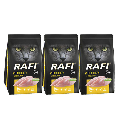 Karma sucha dla kota Rafi Cat z kurczakiem 3 x 1,5 kg