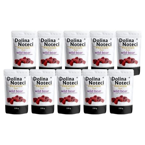 Mokra karma dla psa alergika Dolina Noteci Premium Pure bogata w dzika zestaw 10 x 150 g