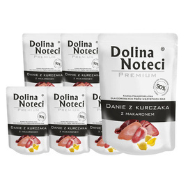 Mokra karma dla psów Dolina Noteci Premium Danie z kurczaka z makaronem zestaw 10 x 300 g