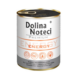 Mokra karma dla psów aktywnych i pracujących Dolina Noteci Premium  Energy puszka 800 g