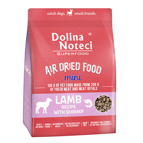 Dolina Noteci Superfood MINI danie z jagnięciny z krewetkami karma suszona dla psa 1 kg