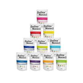 Mokra karma dla psa Dolina Noteci Premium mix smaków zestaw 10 x 500 g