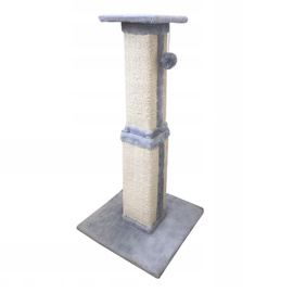 Gaczoo Drapak dla kota jasnoszary 36,5 x 36,5 x 80 cm 