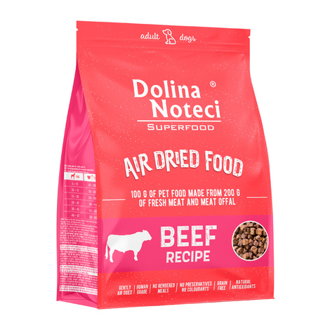Dolina Noteci Superfood danie z wołowiny karma suszona dla psa 1 kg
