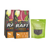 Sucha karma dla psa Rafi z kaczką zestaw 2 x 10 kg +  gratis Dolina Noteci Natural Treats wątroba cielęca 150 g
