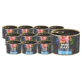 Mokra karma dla psa Mini Rafi z jagnięciną zestaw 12 x 185 g
