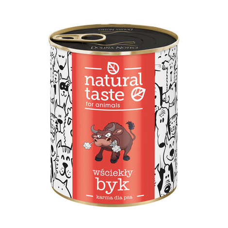 Mokra karma dla psa Natural Taste Wściekły Byk – danie z wołowiny zestaw 12 x 800 g