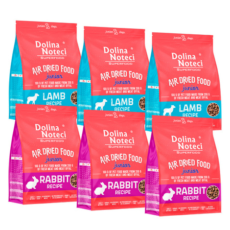 Dolina Noteci Superfood Junior karma suszona dla psa mix smaków 6 x 1 kg