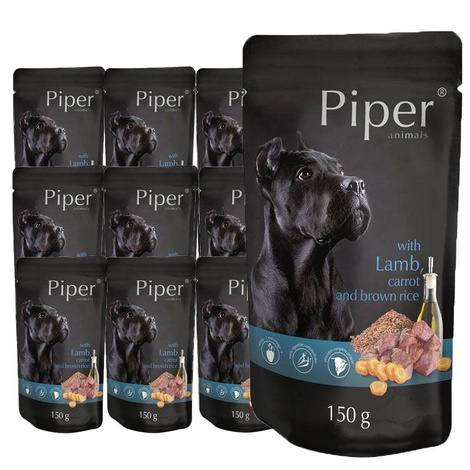 Mokra karma dla psa Piper Animals z jagnięciną i marchewką zestaw 10 x 150 g