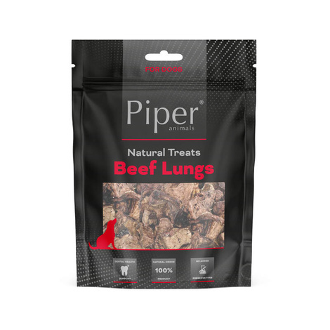 Piper Natural Treats Gryzaki naturalne dla psa suszone płuca wołowe 100 g