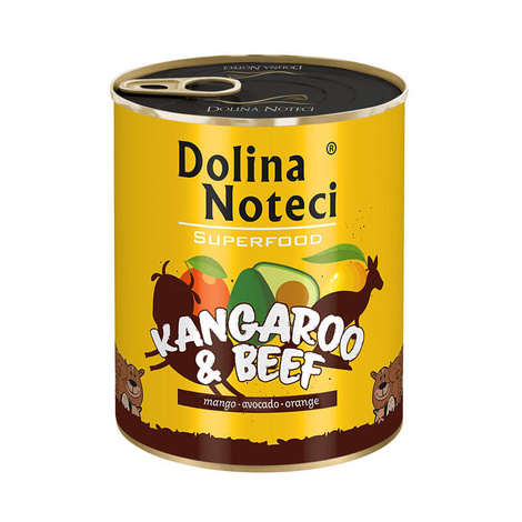 Mokra karma dla psa Dolina Noteci Superfood kangur i wołowina puszka 800 g